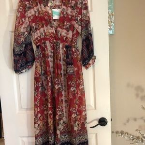 Sheer long sleeve tunic